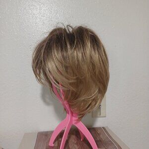 Brown Highlighted Synthetic Wig